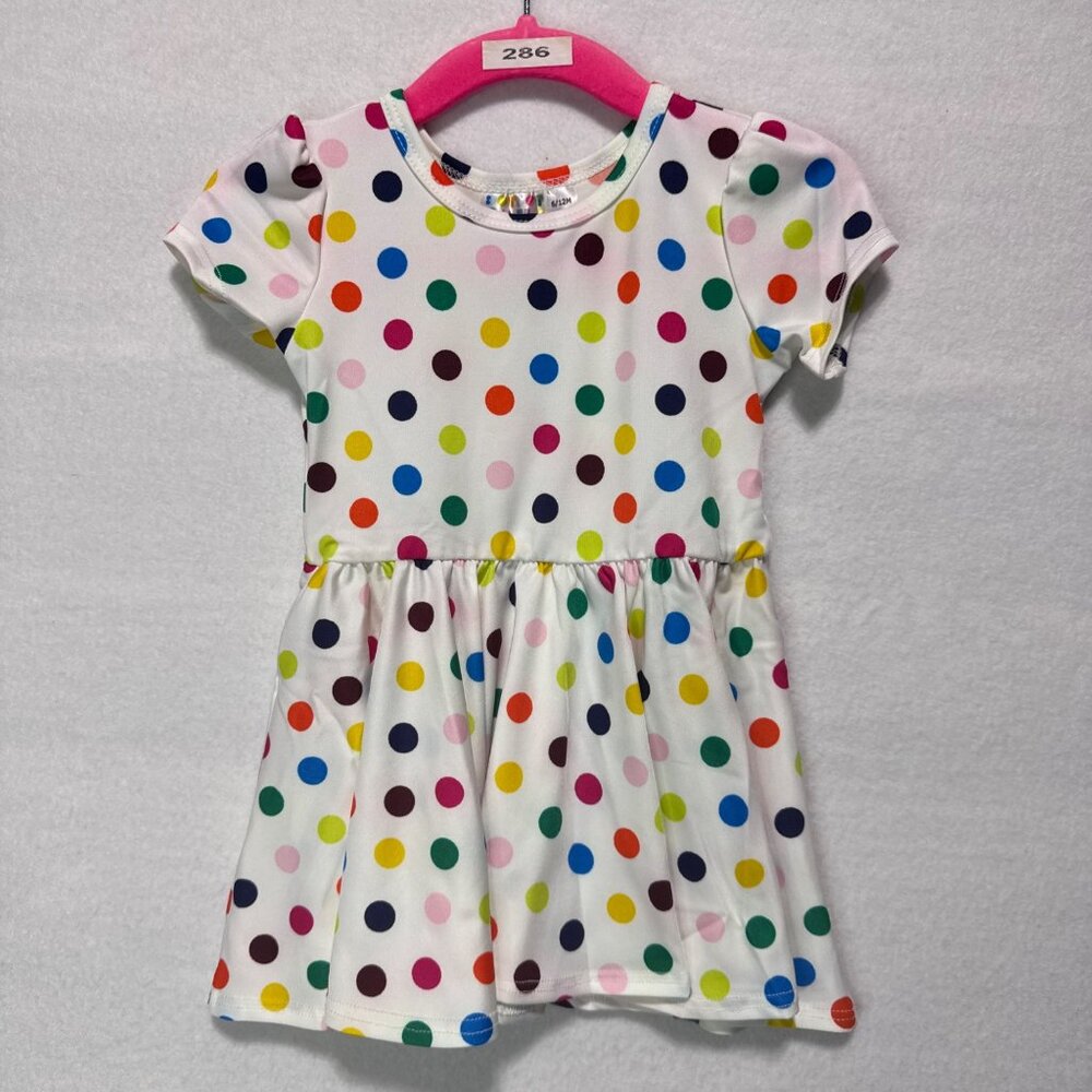 Girls Dress Size 6/12 Months Short Sleeves DotDotSmile NEw With Tags